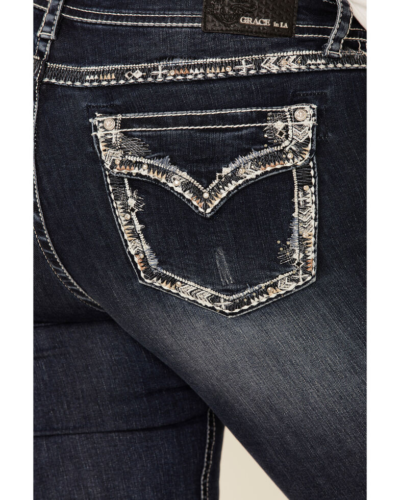 Tage en risiko trone mærke navn Grace in LA Women's Studded Bootcut Jeans - Plus | Sheplers