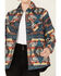Image #3 - Rock & Roll Denim Women's Southwestern Print Snap Shacket, Teal, hi-res