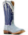 Image #1 - Ariat Women's Riata Suede Western Boots - Broad Square Toe, Blue, hi-res