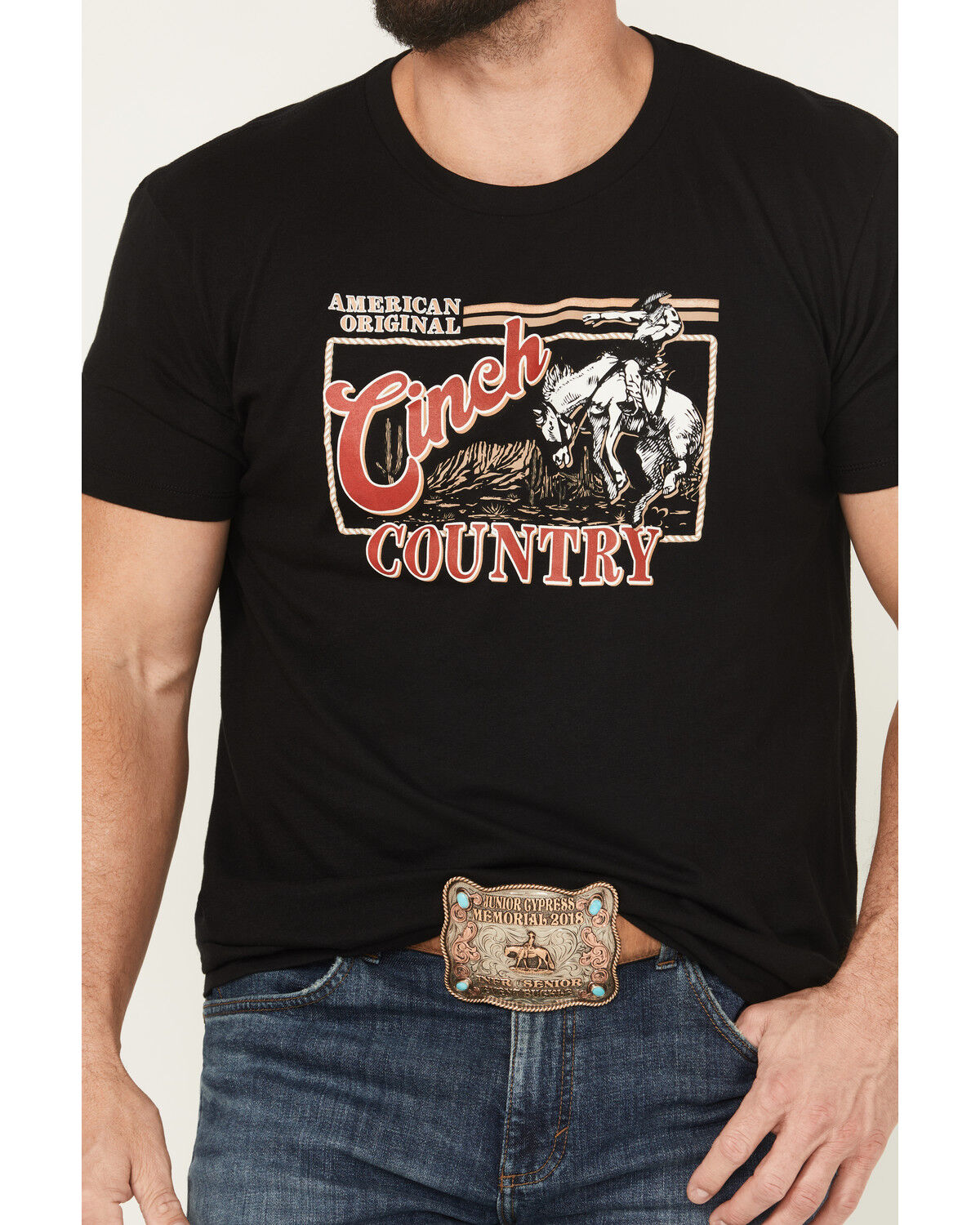 Image #3 - Cinch Men's Country Cowboy Short Sleeve Graphic T-Shirt, Black, hi-res