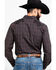 Image #2 - Austin Season Men's Embroidered Cross Plaid Print Button Long Sleeve Western Shirt, Brown, hi-res