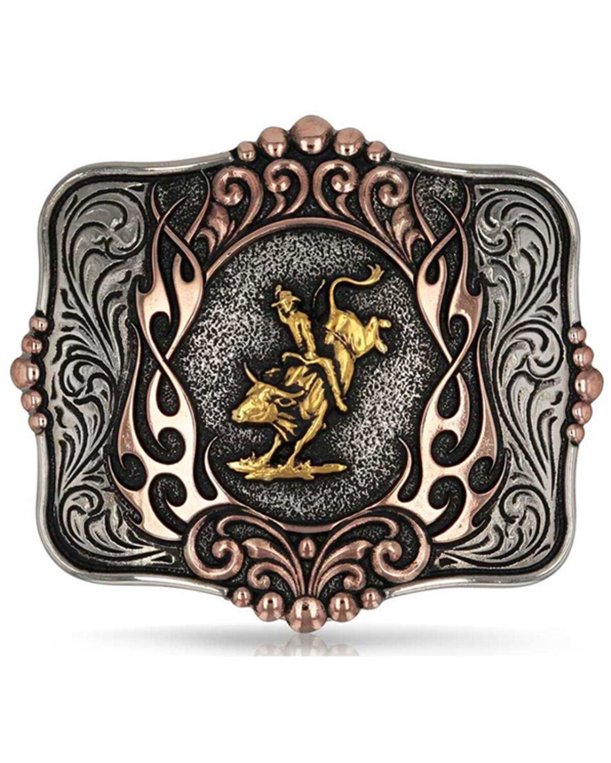 Image #1 - Montana Silversmiths Men's Code Of The West Belt Buckle, Multi, hi-res