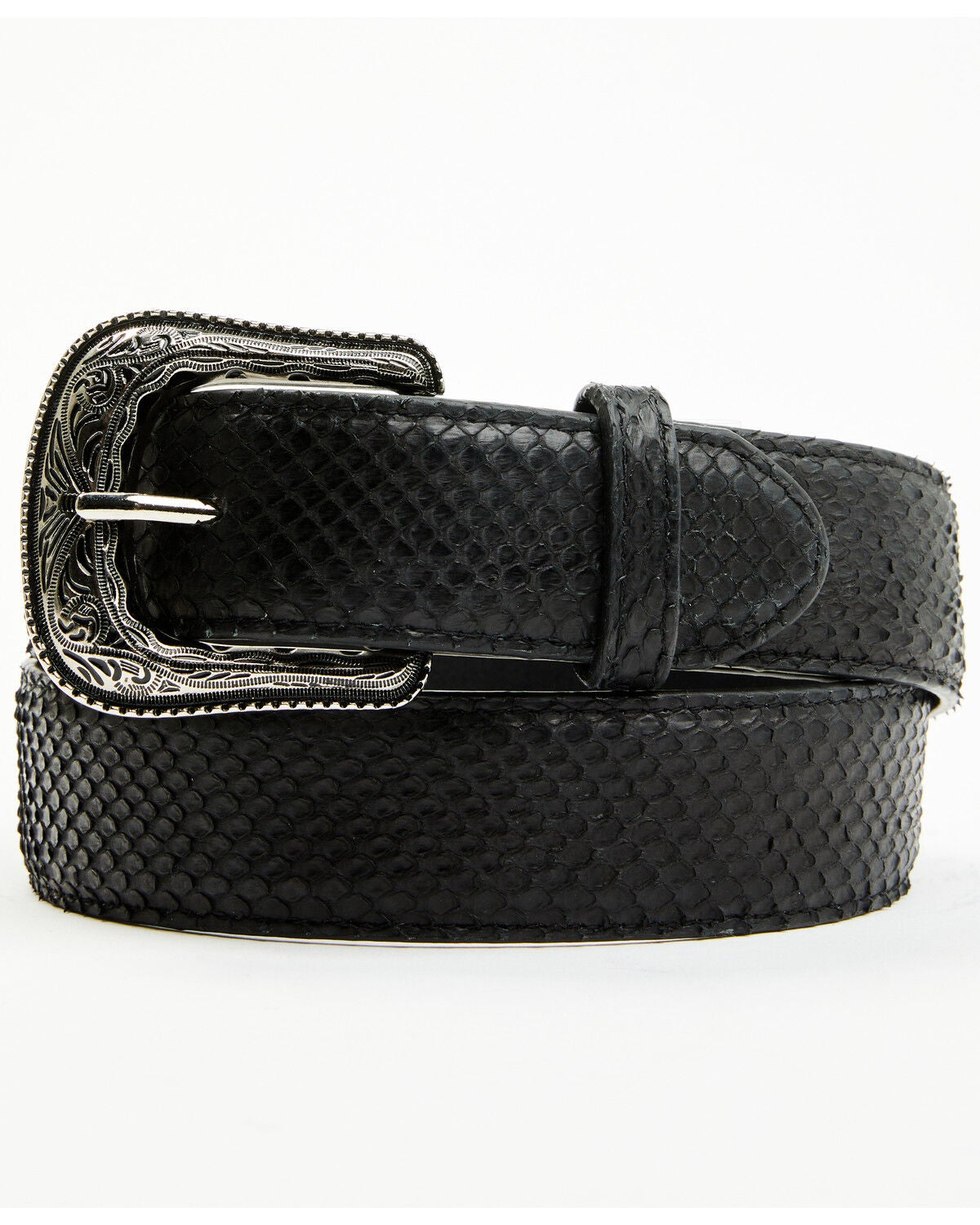 Cody James Men's Tyrell Exotic Python Leather Belt, Black, hi-res