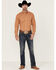 Image #2 - Ariat Men's Ace Solid Retro Long Sleeve Snap Western Shirt , Tan, hi-res