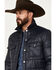 Cody James Men's Quilted Ponderosa Snap Shirt Jacket, Navy, hi-res