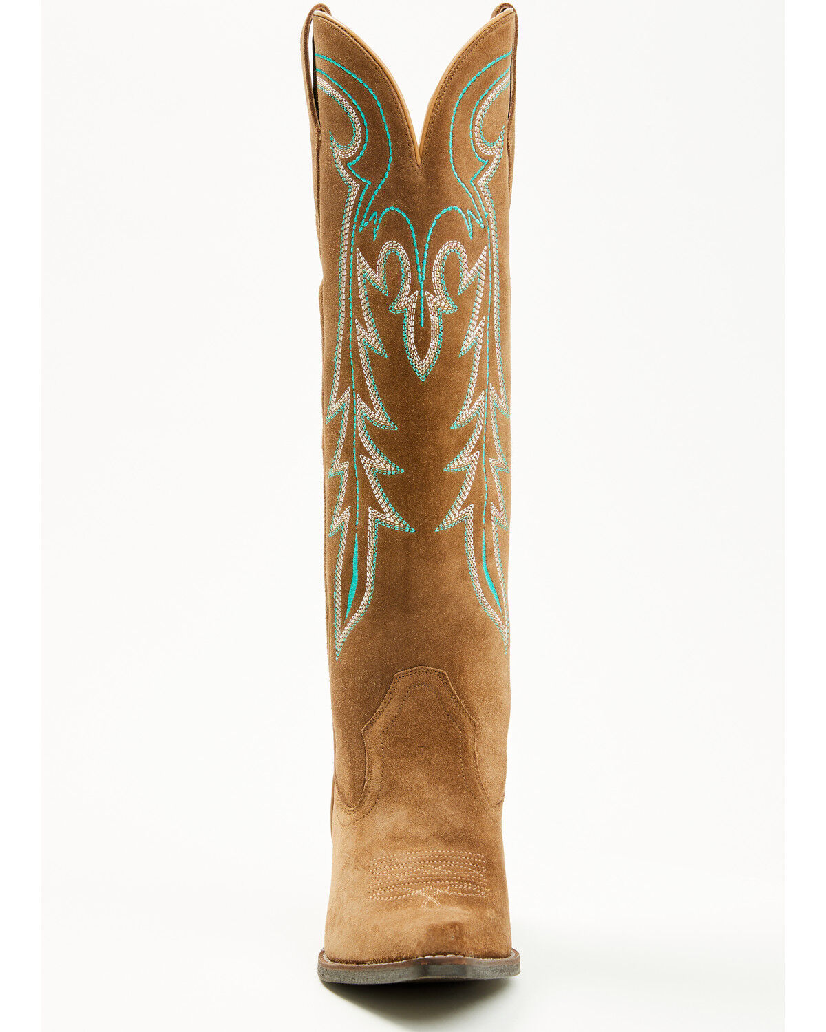 Image #4 - Shyanne Women's Rowan Tall Suede Western Boots - Snip Toe, Brown, hi-res