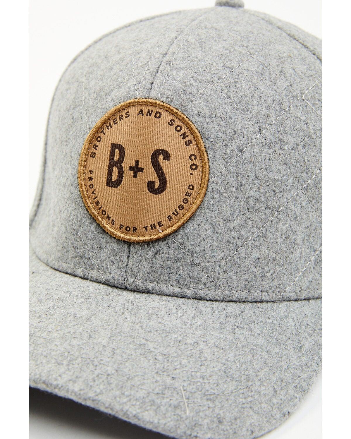 Image #2 - Brother and Sons Men's Quilted Ball Cap, Light Grey, hi-res