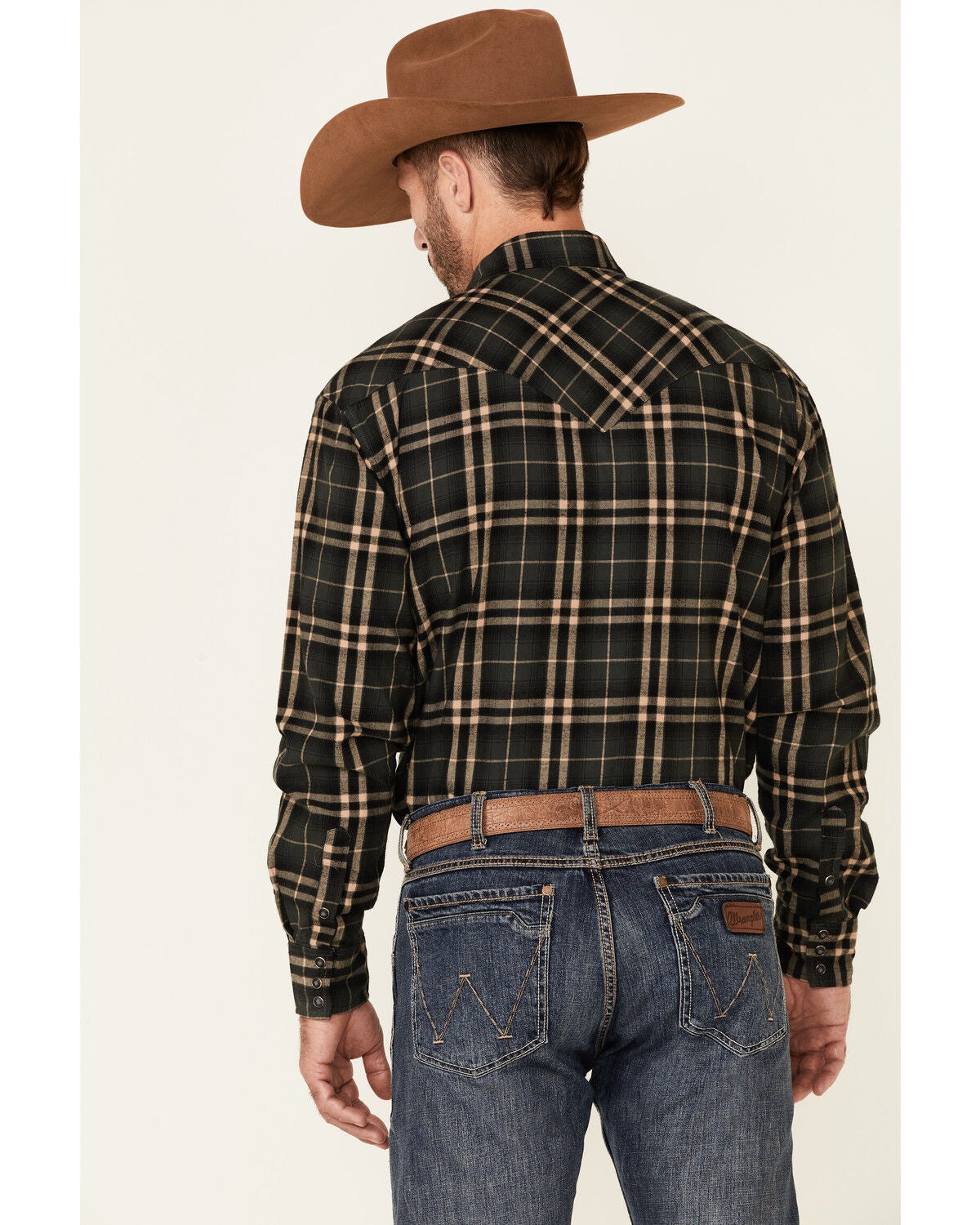 Stetson Men's Hunter Green Plaid Long 