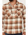 Image #3 - Brixton Men's Bowery Plaid Print Long Sleeve Button-Down Flannel Shirt, Cream, hi-res