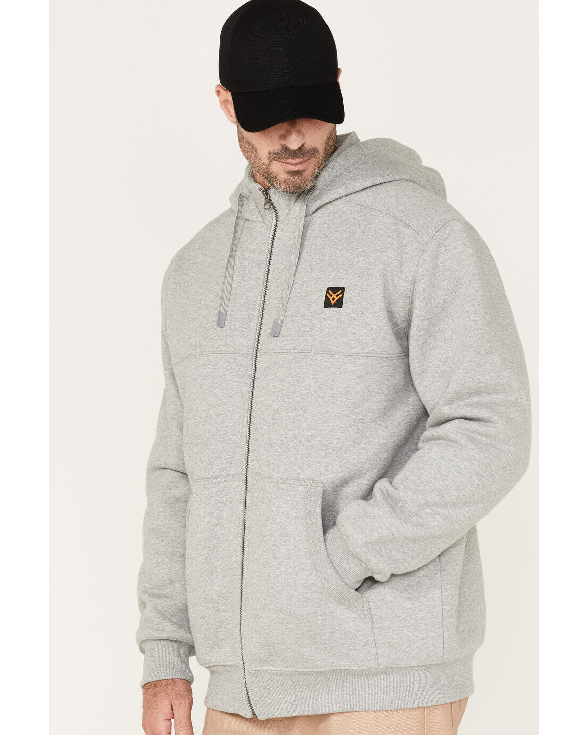 Image #2 - Hawx Men's Full Zip Quilted Water Repellent Hooded Jacket - Big & Tall, Light Grey, hi-res