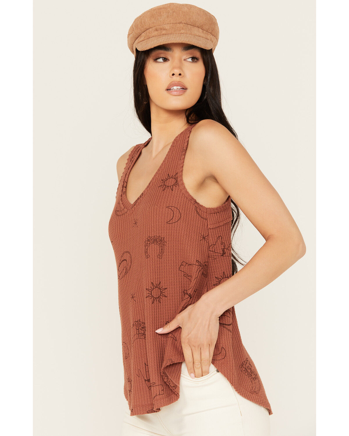 Image #2 - White Crow Women's Conversational Thermal Tank, Rust Copper, hi-res