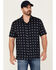 Image #1 - Gibson Men's Bull Pinata Print Western Shirt , Navy, hi-res