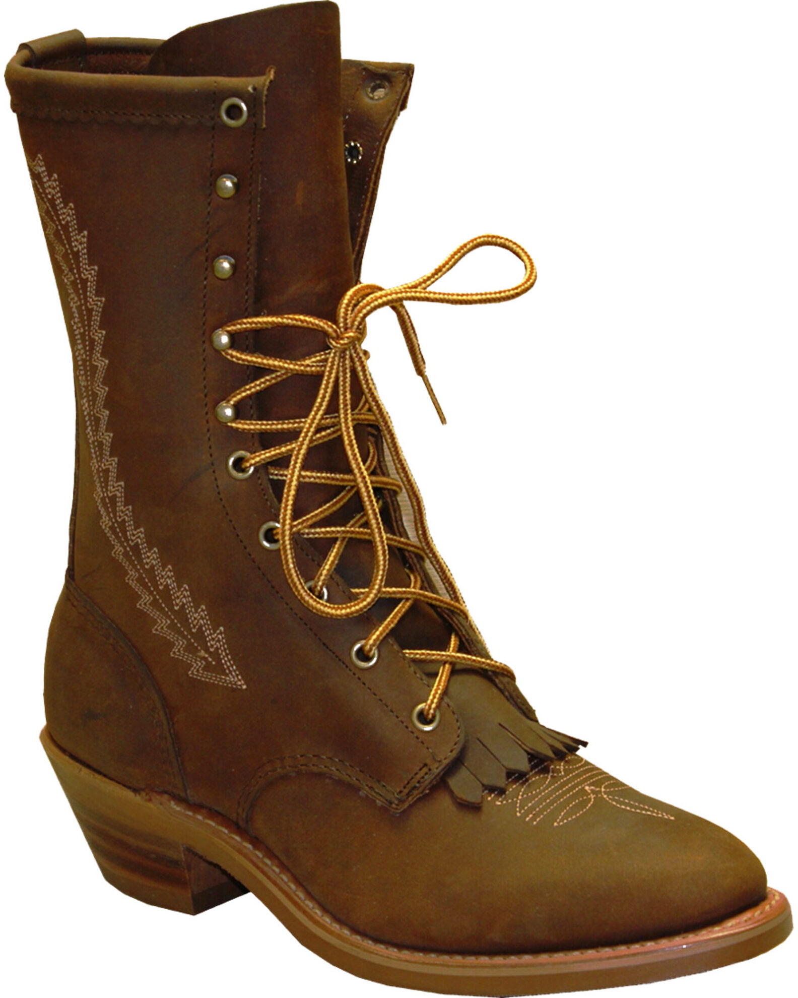 Steel toe lace sales up cowboy boots