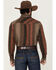 Image #4 - Wrangler Retro Men's Striped Print Long Sleeve Snap Western Shirt, Brown, hi-res