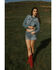 Image #1 - Idyllwind Women's Foster Medium Wash Embroidered High Rise Denim Shorts, Medium Wash, hi-res