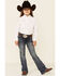 Image #3 - Wrangler Girls' Tonal Yoke Embellished Shirt, White, hi-res