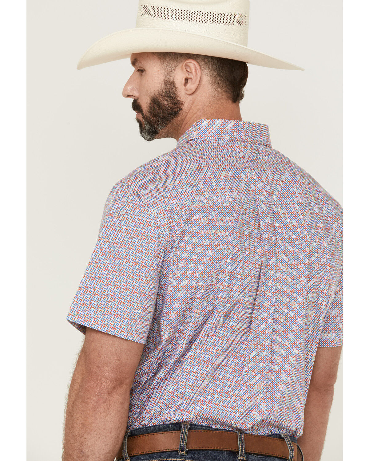 Image #4 - RANK 45® Men's Dude Ranch Geo Button-Down Western Shirt, Blue, hi-res