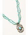 Image #1 - Shyanne Women's Cactus Rose Turquoise Medallion Necklace , Multi, hi-res