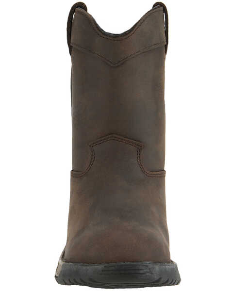 Image #4 - Rocky Boys' Southwestern Pull On Boots, Brown, hi-res