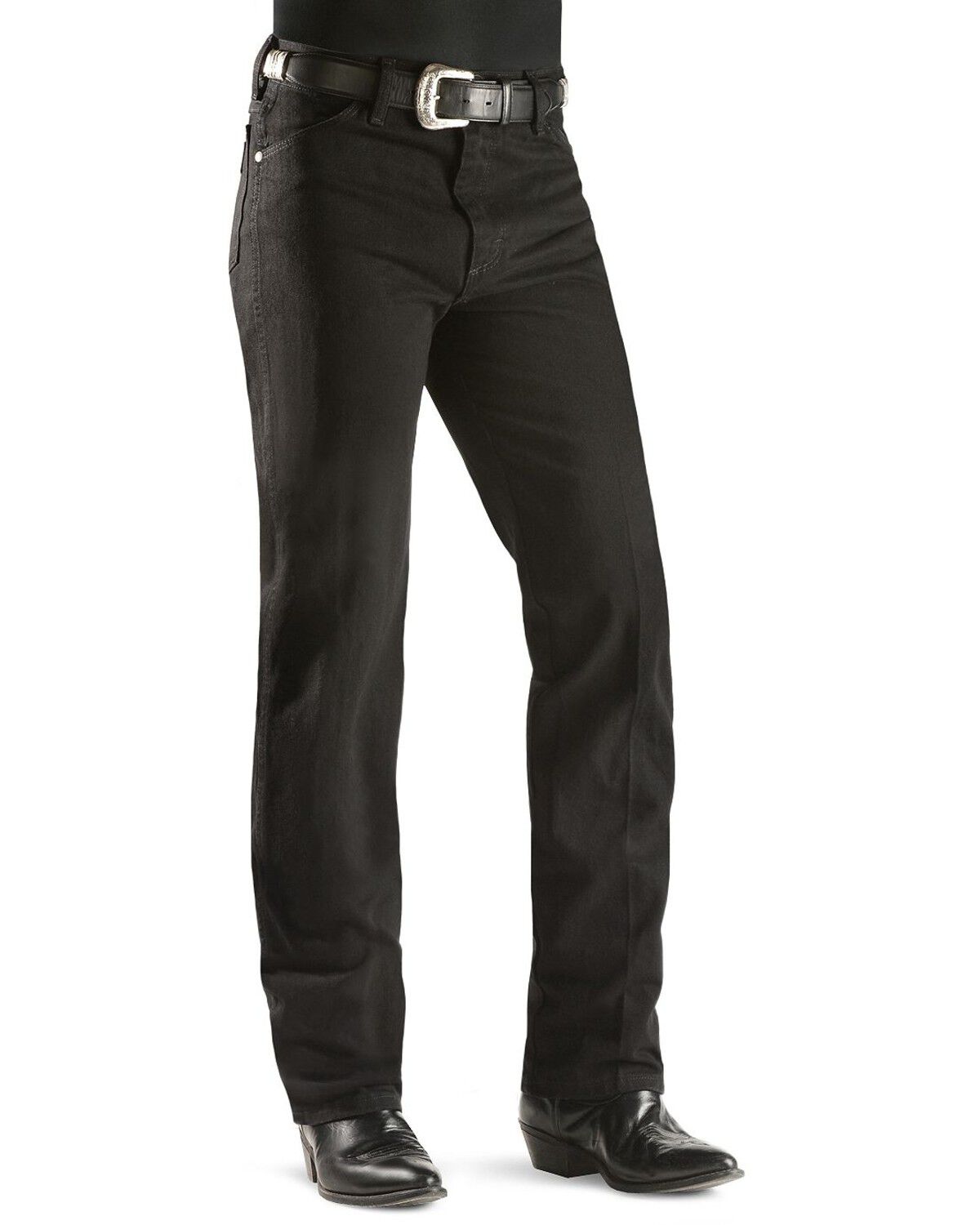 Image #2 - Wrangler Men's 933 Silver Edition Slim Fit Jeans, Black Denim, hi-res