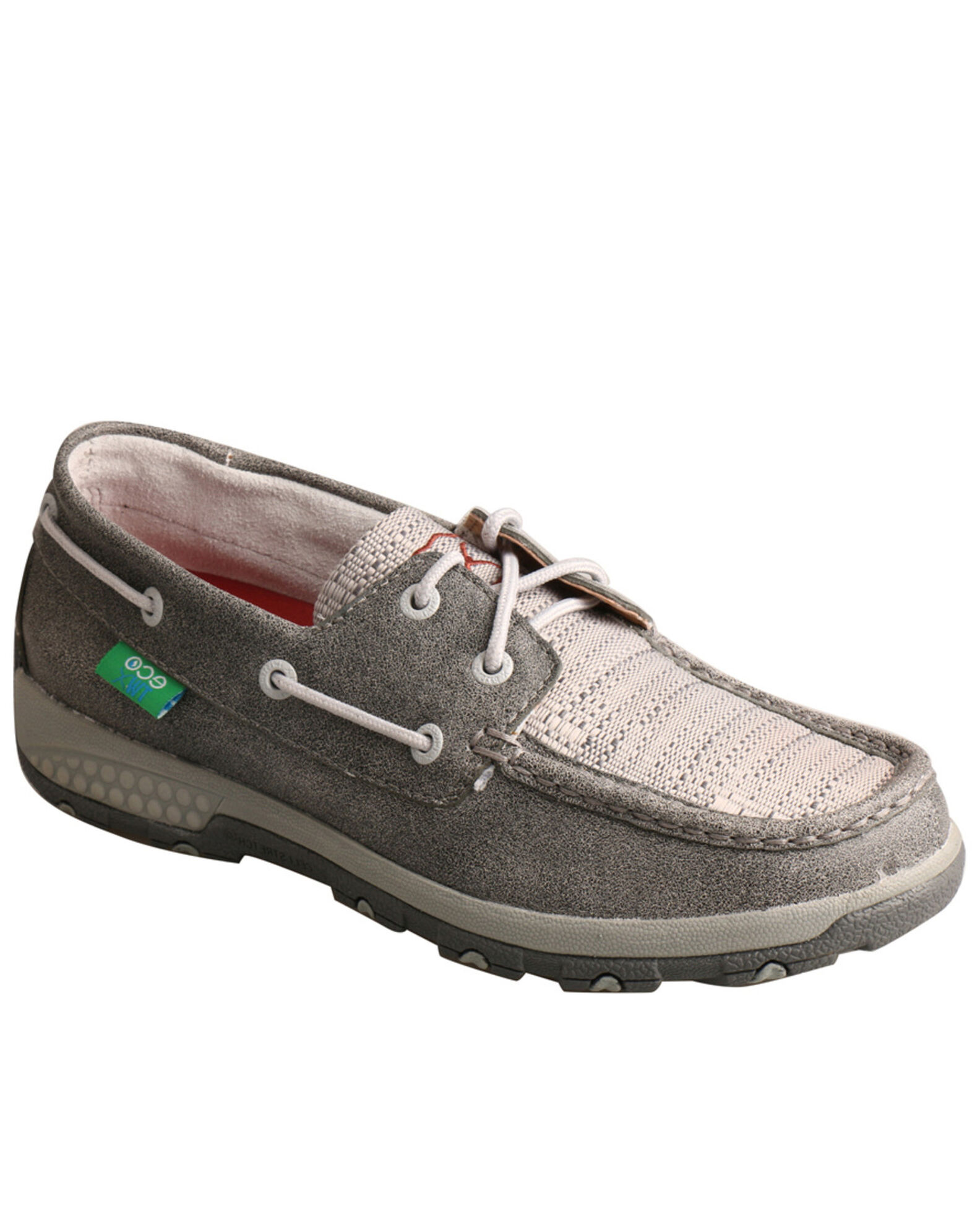 Twisted X Women s Silver CellStretch Boat Shoes Moc Toe Sheplers