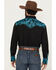 Image #5 - Scully Men's Gunfighter Embroidered Long Sleeve Snap Western Shirt, Turquoise, hi-res