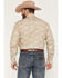 Image #4 - Stetson Men's Paisley Print Long Sleeve Pearl Snap Western Shirt, Tan, hi-res