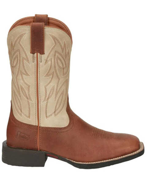 Image #2 - Justin Men's Canter Western Boots - Broad Square Toe, Brown, hi-res