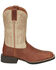 Image #2 - Justin Men's Canter Western Boots - Broad Square Toe, Brown, hi-res