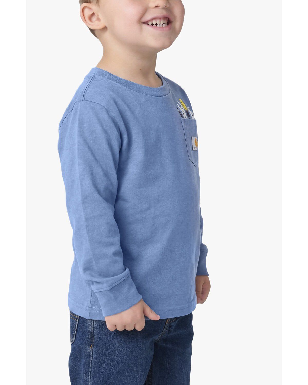 Image #3 - Carhartt Toddler Boys' Tool Pocket Long Sleeve Graphic T-Shirt, Blue, hi-res