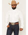 Image #1 - Ferrell Men's Tek Solid Long Sleeve Snap Performance Western Shirt, White, hi-res