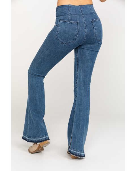 Image #1 - Show Me Your Mumu Women's Austin Pull On Flare Jeans, Blue, hi-res