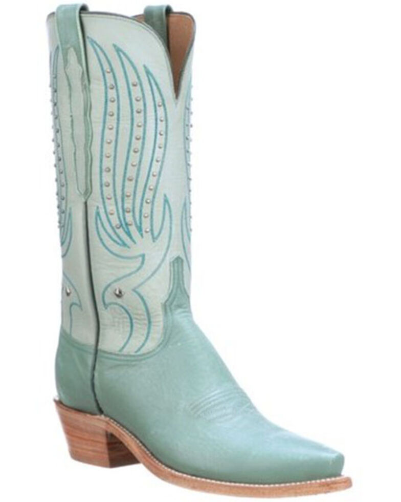 Lucchese Women's Blue Camilla Western Boots - Snip Toe, Blue, hi-res