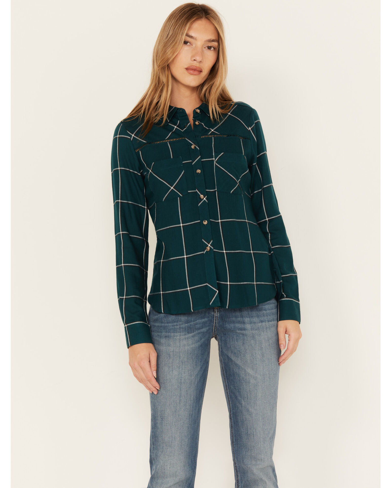 Shyanne Women s Plaid Print Long Sleeve Button Down Western Shirt Sheplers