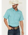 Image #1 - RANK 45&reg; Men's Dasher Geo Print Short Sleeve Button-Down Stretch Western Shirt, Ivory, hi-res
