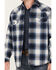 Cody James Men's Plaid Print Button-Down Jacket, Navy, hi-res