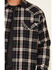 Cody James Men's Storm Front Bonded Large Plaid Long Sleeve Snap Western Flannel Shirt , Navy, hi-res