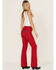 Image #3 - Wrangler Retro Women's Wrancher High Rise Straight Stretch Denim Jeans, Red, hi-res