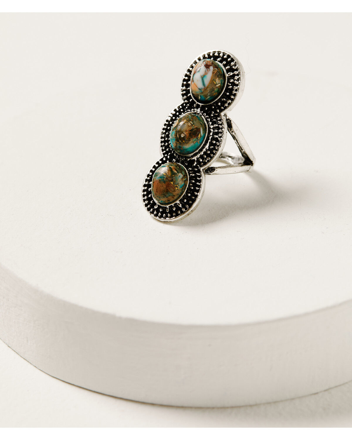 Image #1 - Shyanne Women's Mystic Summer Tiered Concho Statement Ring, Silver, hi-res