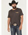 Image #2 - Wrangler Men's Cowboy Logo Short Sleeve Graphic T-Shirt, Dark Brown, hi-res