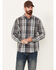 Image #1 - Brothers and Sons Men's Phillips Plaid Print Long Sleeve Button Down Shirt, Charcoal, hi-res