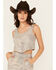 Image #1 - Tribe Kelley Women's Camo Down Yonder Mossy Oak Camo Print Cropped Corset Top, Green, hi-res