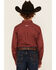 Image #4 - Ariat Boys' Classic Geo Print Long Sleeve Button-Down Western Shirt, Burgundy, hi-res