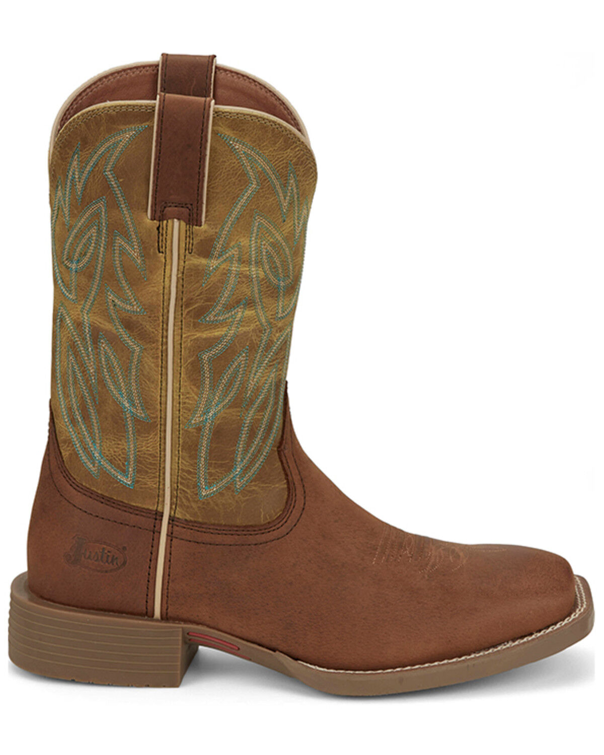 Image #2 - Justin Men's 11" Canter Western Boots - Broad Square Toe, Brown, hi-res