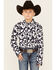 Image #1 - Cinch Boys' Floral Print Long Sleeve Button-Down Western Shirt, Navy, hi-res
