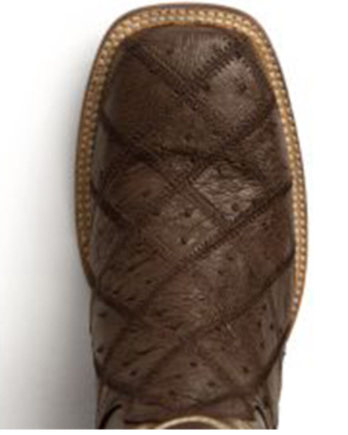 Image #8 - Ferrini Men's Ostrich Patchwork Exotic Western Boots - Broad Square Toe, Chocolate, hi-res
