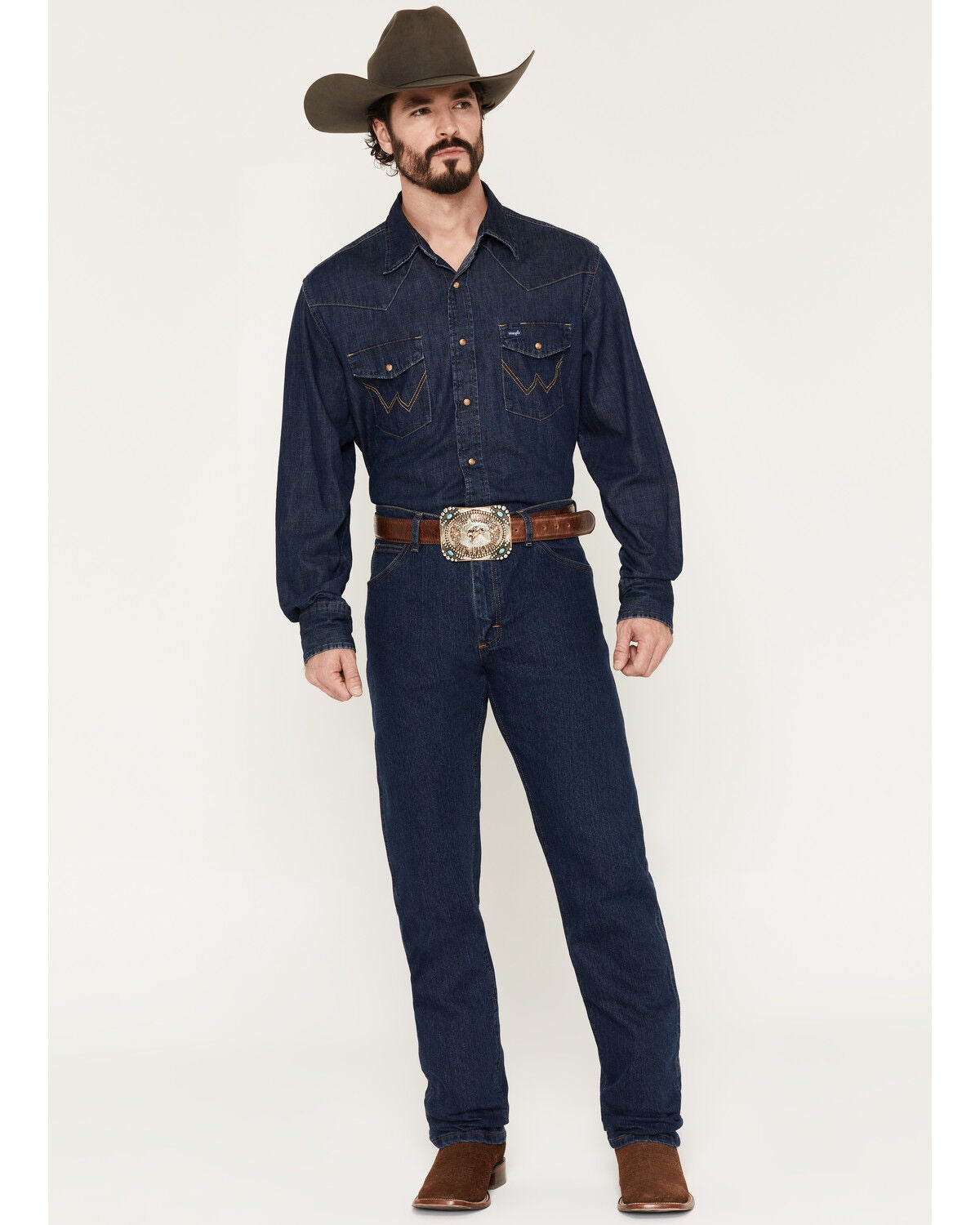 Image #1 - Wrangler Men's Premium Performance Cool Vantage Regular Fit Cowboy Cut Jeans, Indigo, hi-res