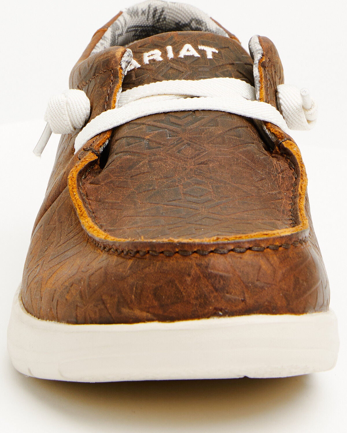 Image #4 - Ariat Men's Hilo Blanket Embossed Casual Shoes - Moc Toe, Mahogany, hi-res