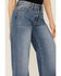 Sneak Peek Women's Light Wash High Rise Vintage Wide Leg Jeans, Blue, hi-res