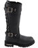 Image #2 - Milwaukee Leather Women's Calf Laced Riding Boots - Round Toe, Black, hi-res